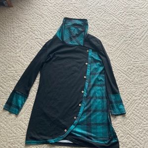 Black and green plaid dress